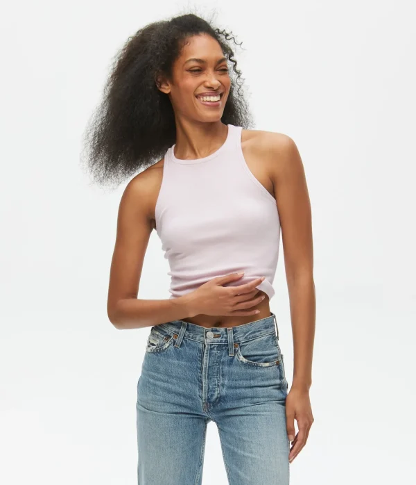 Michael Stars Pina Ribbed Halter Tank- Tank Tops | Ultra Rib T-Shirts