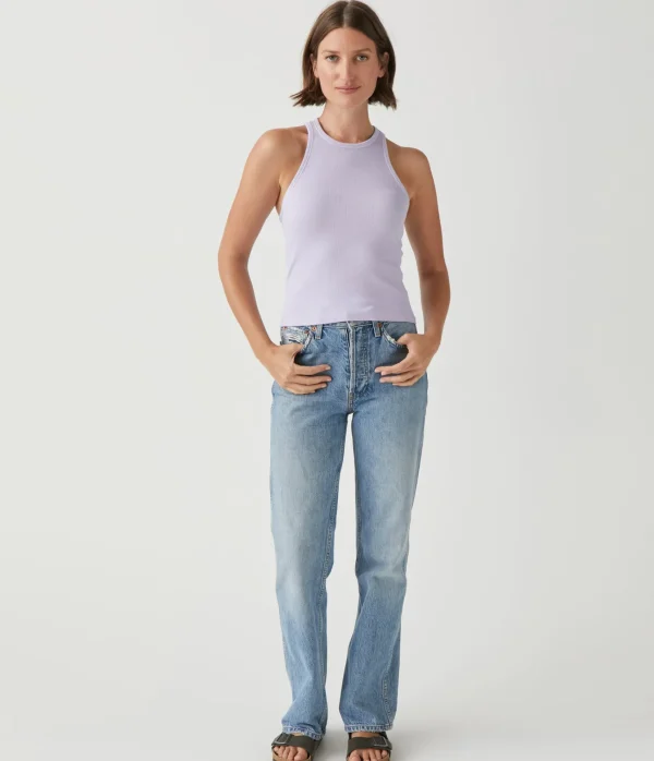 Michael Stars Pina Ribbed Halter Tank- Tank Tops | Ultra Rib T-Shirts