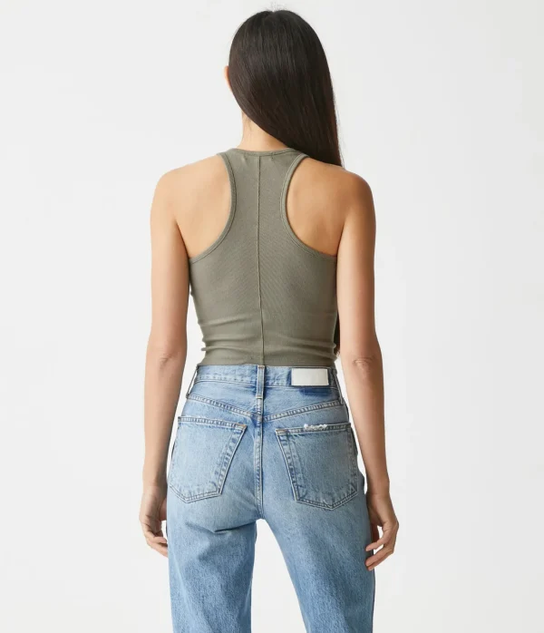 Michael Stars Pina Ribbed Halter Tank- Tank Tops | Ultra Rib T-Shirts