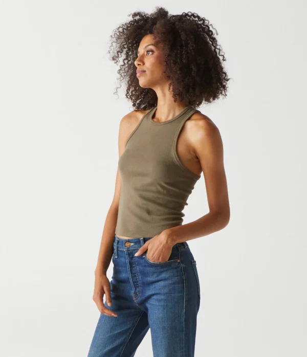 Michael Stars Pina Ribbed Halter Tank- Tank Tops | Ultra Rib T-Shirts