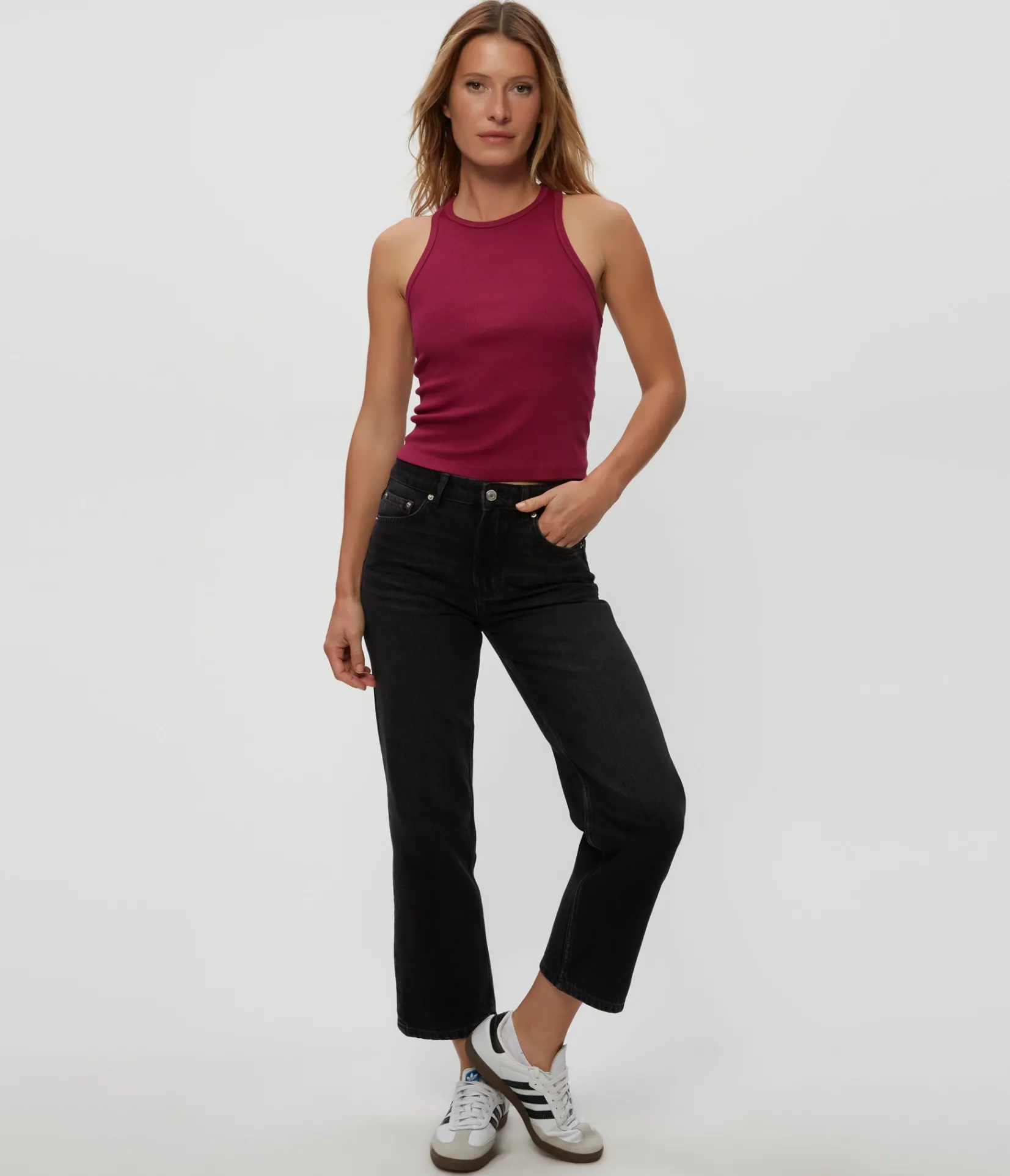 pina_ribbed_halter_tank_71.webp Michael Stars Pina Ribbed Halter Tank- Tank Tops | Ultra Rib T-Shirts