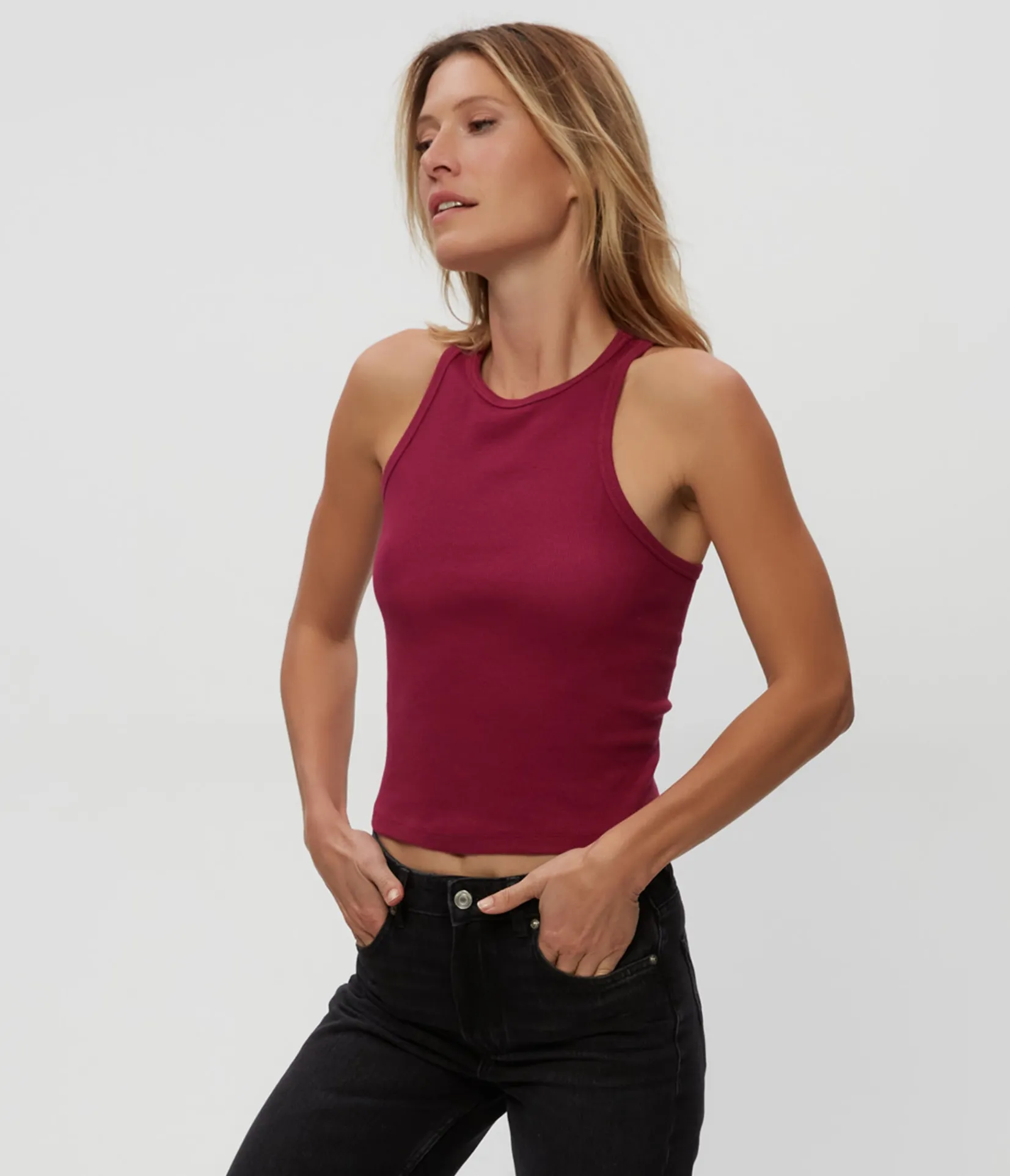 pina_ribbed_halter_tank_72.webp Michael Stars Pina Ribbed Halter Tank- Tank Tops | Ultra Rib T-Shirts