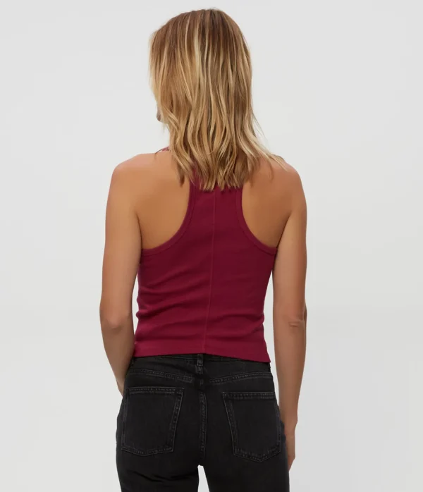 Michael Stars Pina Ribbed Halter Tank- Tank Tops | Ultra Rib T-Shirts