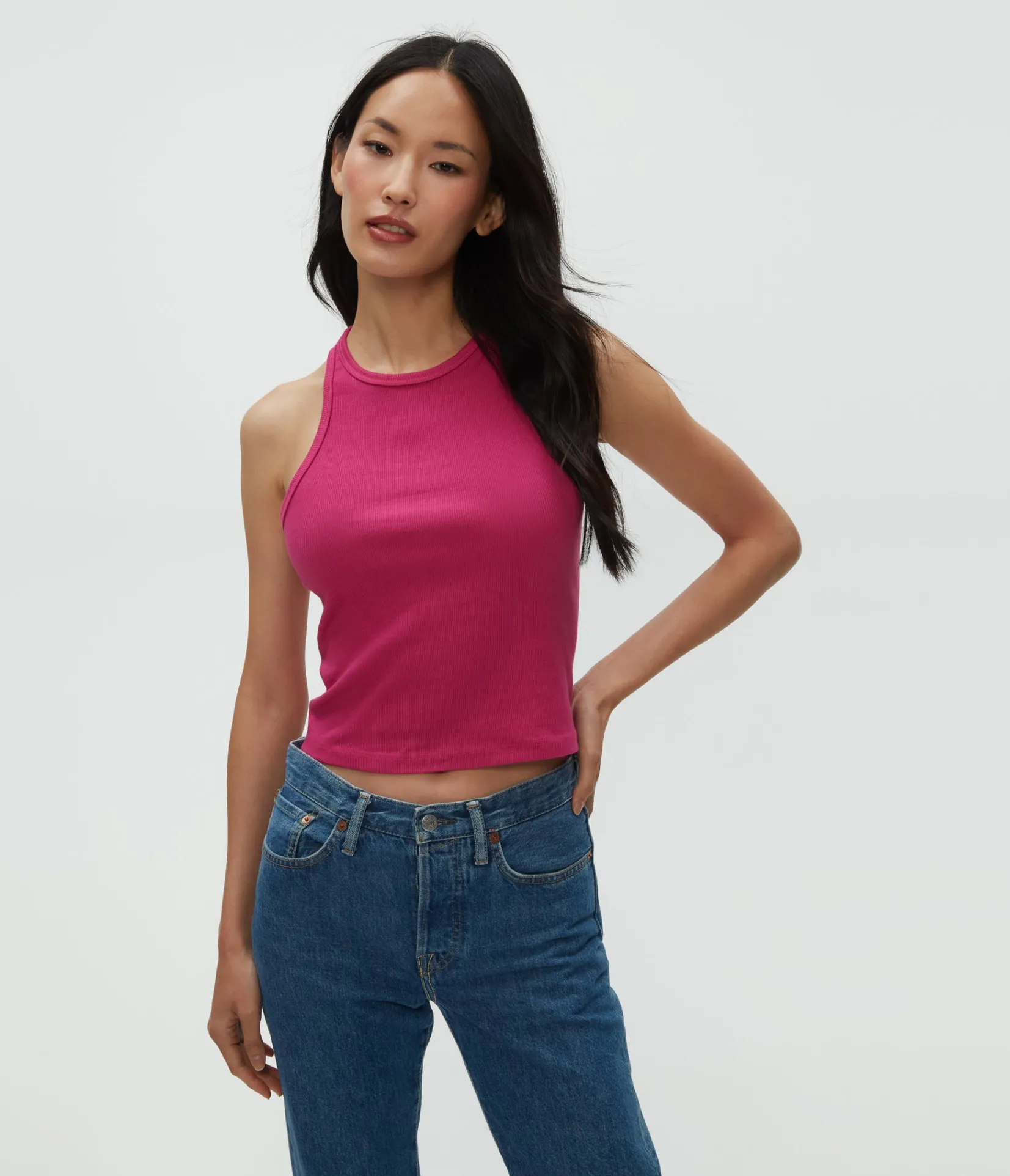 pina_ribbed_halter_tank_78.webp Michael Stars Pina Ribbed Halter Tank- Tank Tops | Ultra Rib T-Shirts