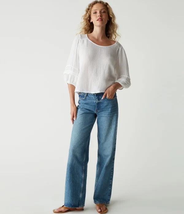 Michael Stars Pruitt Balloon Sleeve Top- Tops, Blouses & Shirts