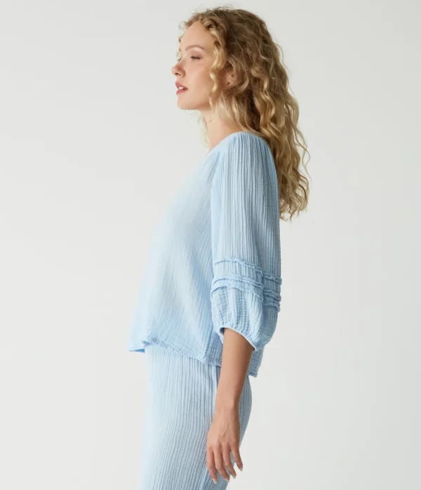Michael Stars Pruitt Balloon Sleeve Top- Tops, Blouses & Shirts