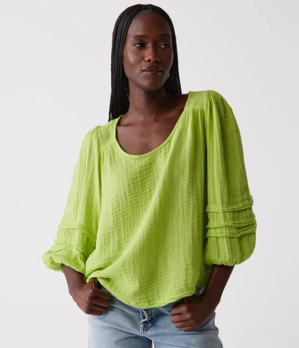 Michael Stars Pruitt Balloon Sleeve Top- Tops, Blouses & Shirts