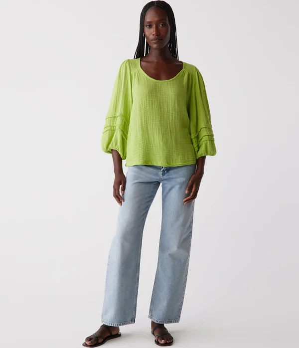 Michael Stars Pruitt Balloon Sleeve Top- Tops, Blouses & Shirts