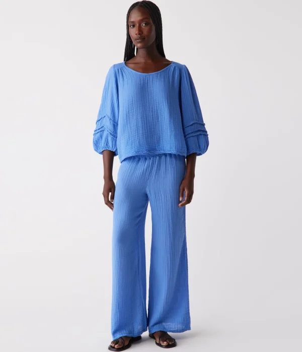 Michael Stars Pruitt Balloon Sleeve Top- Tops, Blouses & Shirts