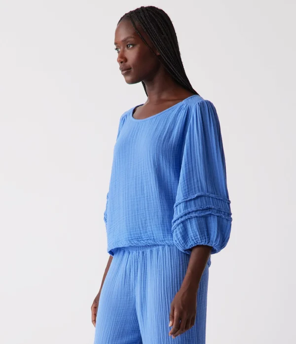 Michael Stars Pruitt Balloon Sleeve Top- Tops, Blouses & Shirts
