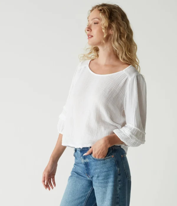 Michael Stars Pruitt Balloon Sleeve Top- Tops, Blouses & Shirts