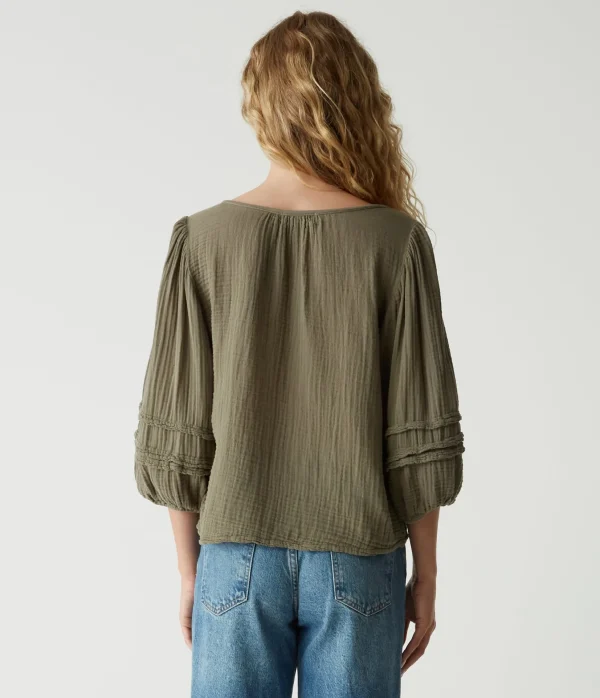 Michael Stars Pruitt Balloon Sleeve Top- Tops, Blouses & Shirts