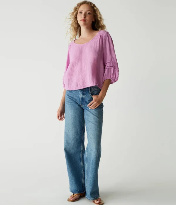 Michael Stars Pruitt Balloon Sleeve Top- Tops, Blouses & Shirts