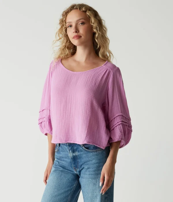 Michael Stars Pruitt Balloon Sleeve Top- Tops, Blouses & Shirts
