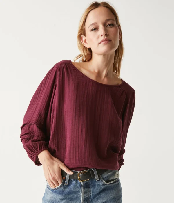 Michael Stars Pruitt Balloon Sleeve Top- Tops, Blouses & Shirts