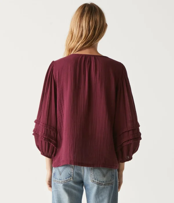 Michael Stars Pruitt Balloon Sleeve Top- Tops, Blouses & Shirts