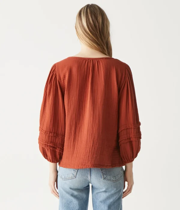 Michael Stars Pruitt Balloon Sleeve Top- Tops, Blouses & Shirts