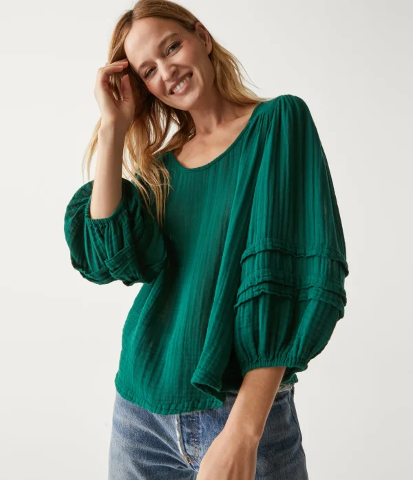 Michael Stars Pruitt Balloon Sleeve Top- Tops, Blouses & Shirts