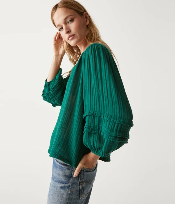 Michael Stars Pruitt Balloon Sleeve Top- Tops, Blouses & Shirts