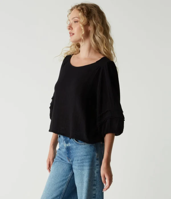 Michael Stars Pruitt Balloon Sleeve Top- Tops, Blouses & Shirts