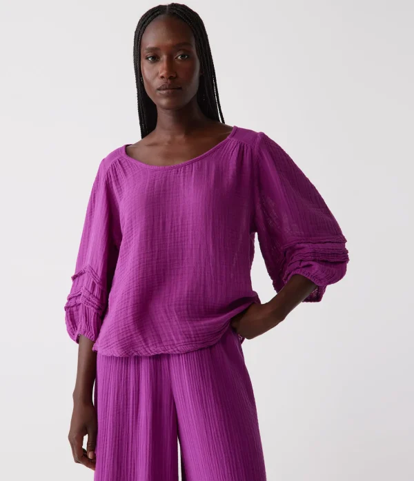 Michael Stars Pruitt Balloon Sleeve Top- Tops, Blouses & Shirts