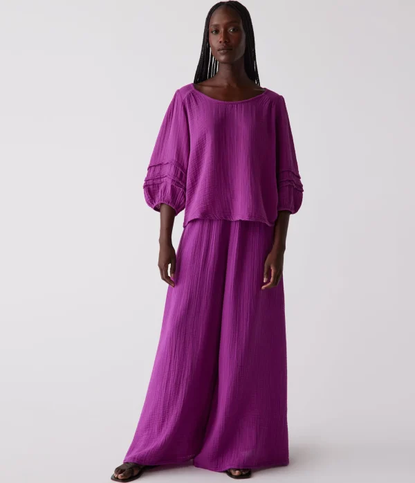 Michael Stars Pruitt Balloon Sleeve Top- Tops, Blouses & Shirts