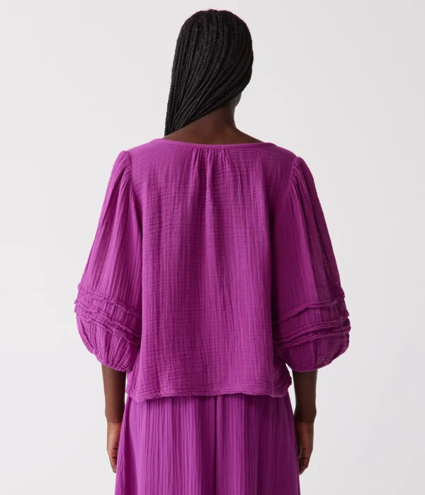 Michael Stars Pruitt Balloon Sleeve Top- Tops, Blouses & Shirts