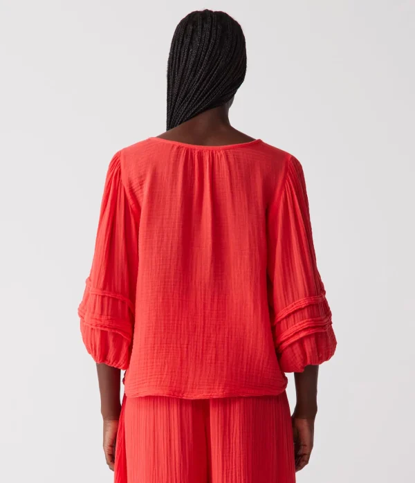 Michael Stars Pruitt Balloon Sleeve Top- Tops, Blouses & Shirts