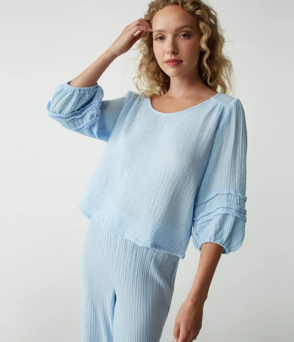 Michael Stars Pruitt Balloon Sleeve Top- Tops, Blouses & Shirts