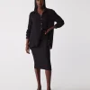 Michael Stars Rae Ribbed Skirt with Slit- Pants, Shorts & Skirts