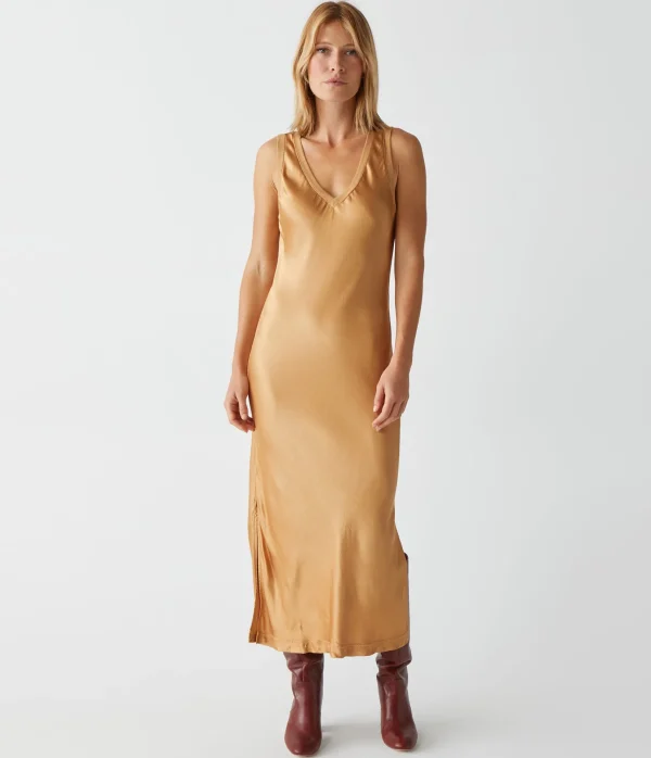 Michael Stars Randi Satin Midi Dress- Dresses | Midi Dresses