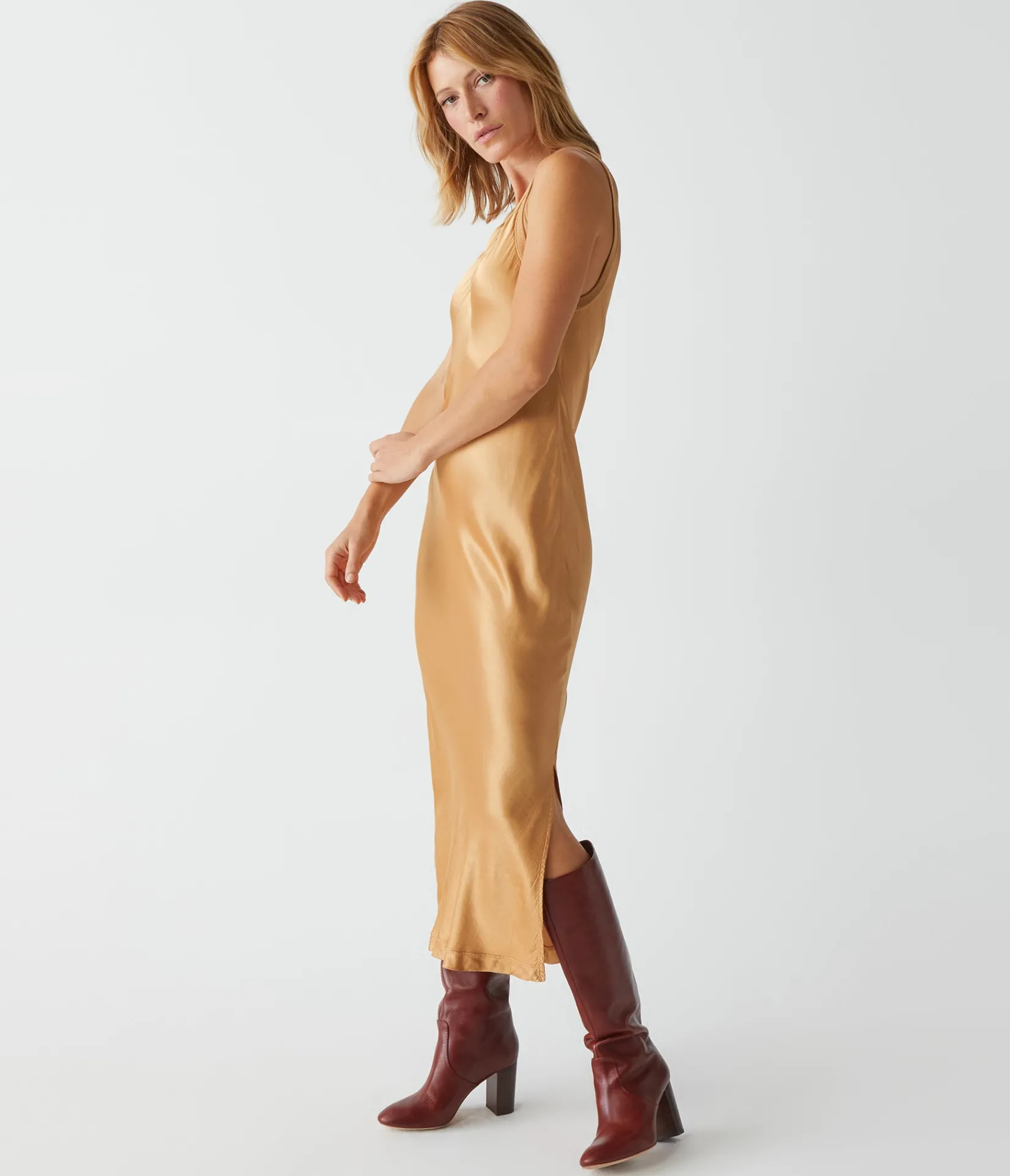 randi_satin_midi_dress_14.webp Michael Stars Randi Satin Midi Dress- Dresses | Midi Dresses