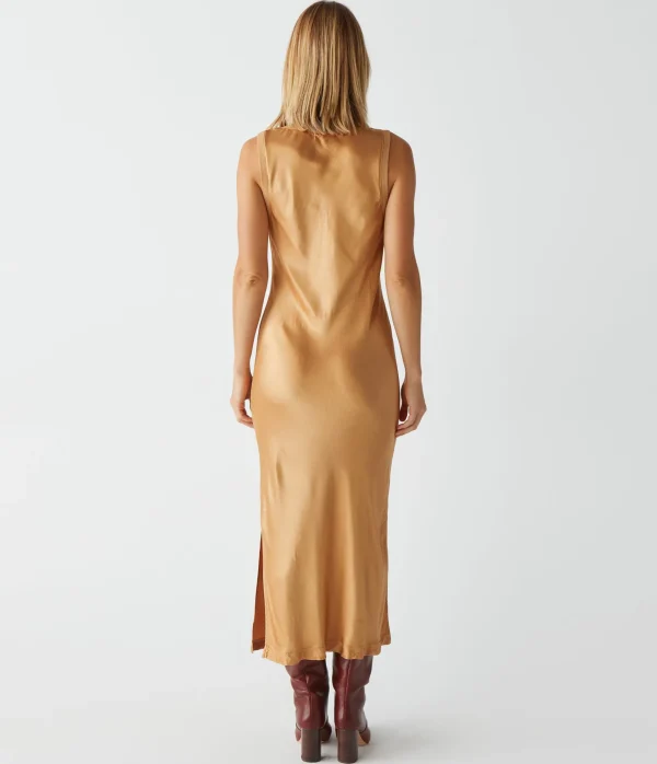 Michael Stars Randi Satin Midi Dress- Dresses | Midi Dresses