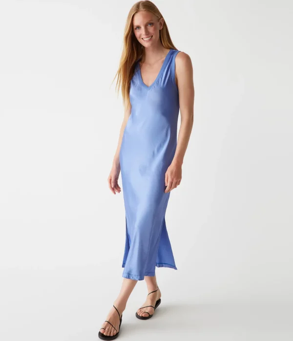 Michael Stars Randi Satin Midi Dress- Dresses | Midi Dresses
