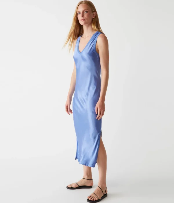 Michael Stars Randi Satin Midi Dress- Dresses | Midi Dresses