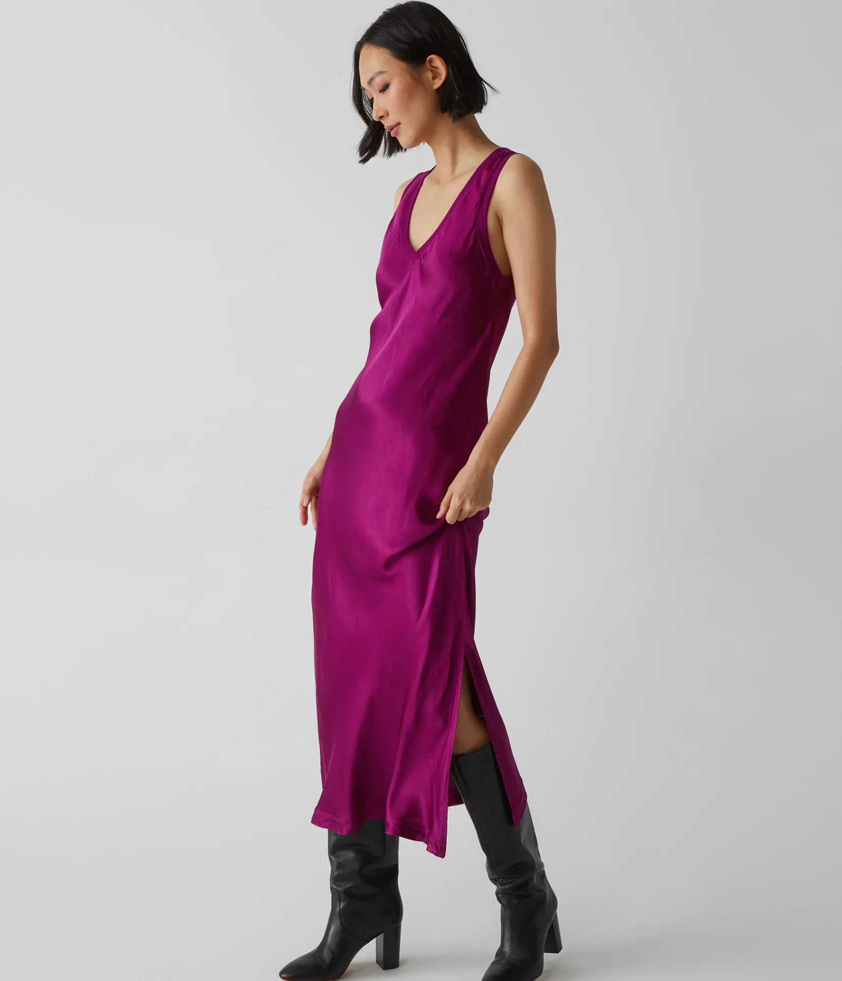 randi_satin_midi_dress_33.webp Michael Stars Randi Satin Midi Dress- Dresses | Midi Dresses