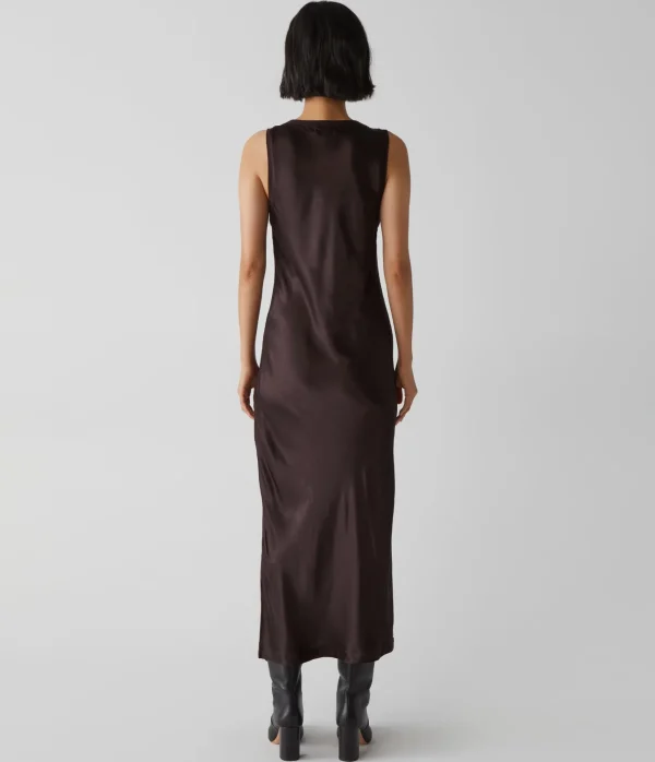 Michael Stars Randi Satin Midi Dress- Dresses | Midi Dresses