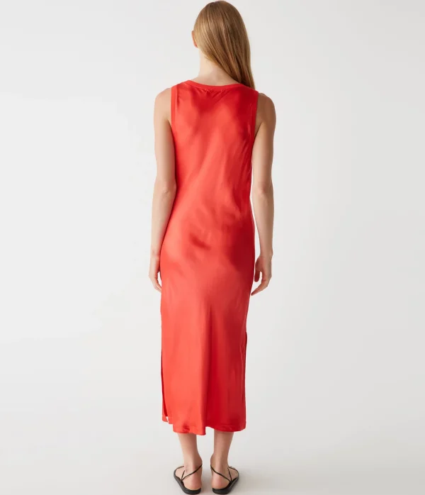 Michael Stars Randi Satin Midi Dress- Dresses | Midi Dresses