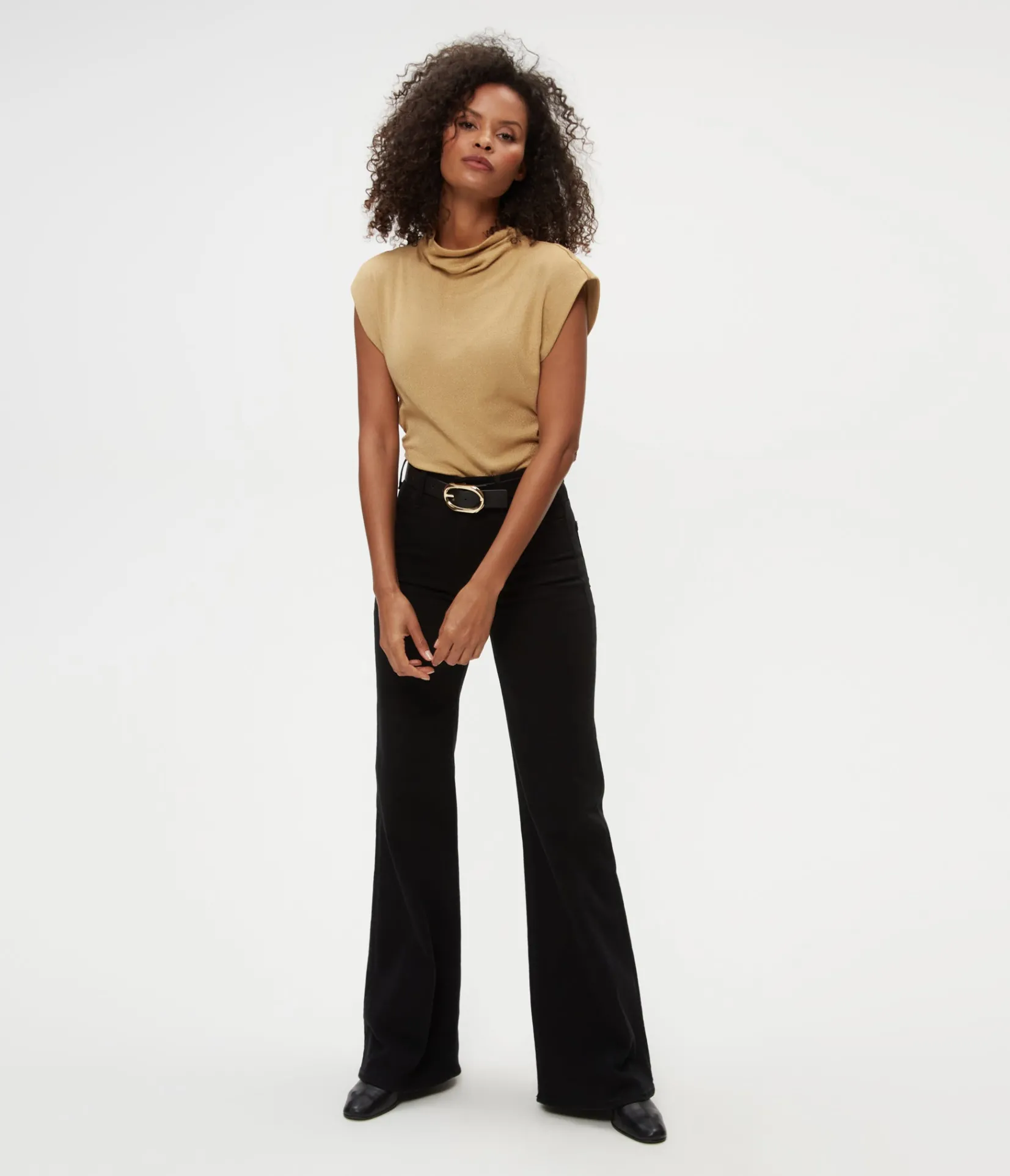 reese_shine_power_shoulder_top_5.webp Michael Stars Reese Shine Power Shoulder Top- Tops, Blouses & Shirts | T-Shirts