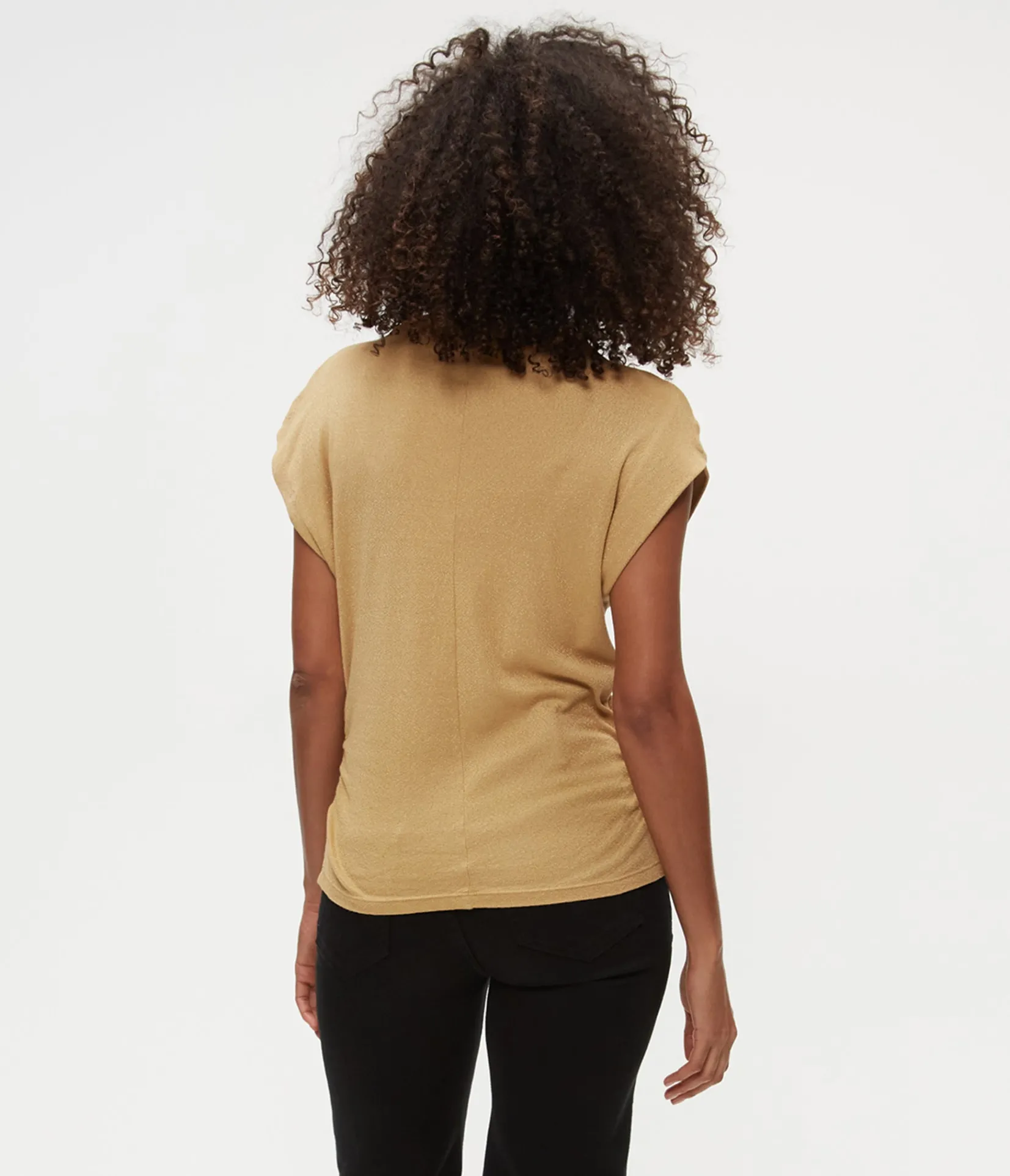 reese_shine_power_shoulder_top_7.webp Michael Stars Reese Shine Power Shoulder Top- Tops, Blouses & Shirts | T-Shirts
