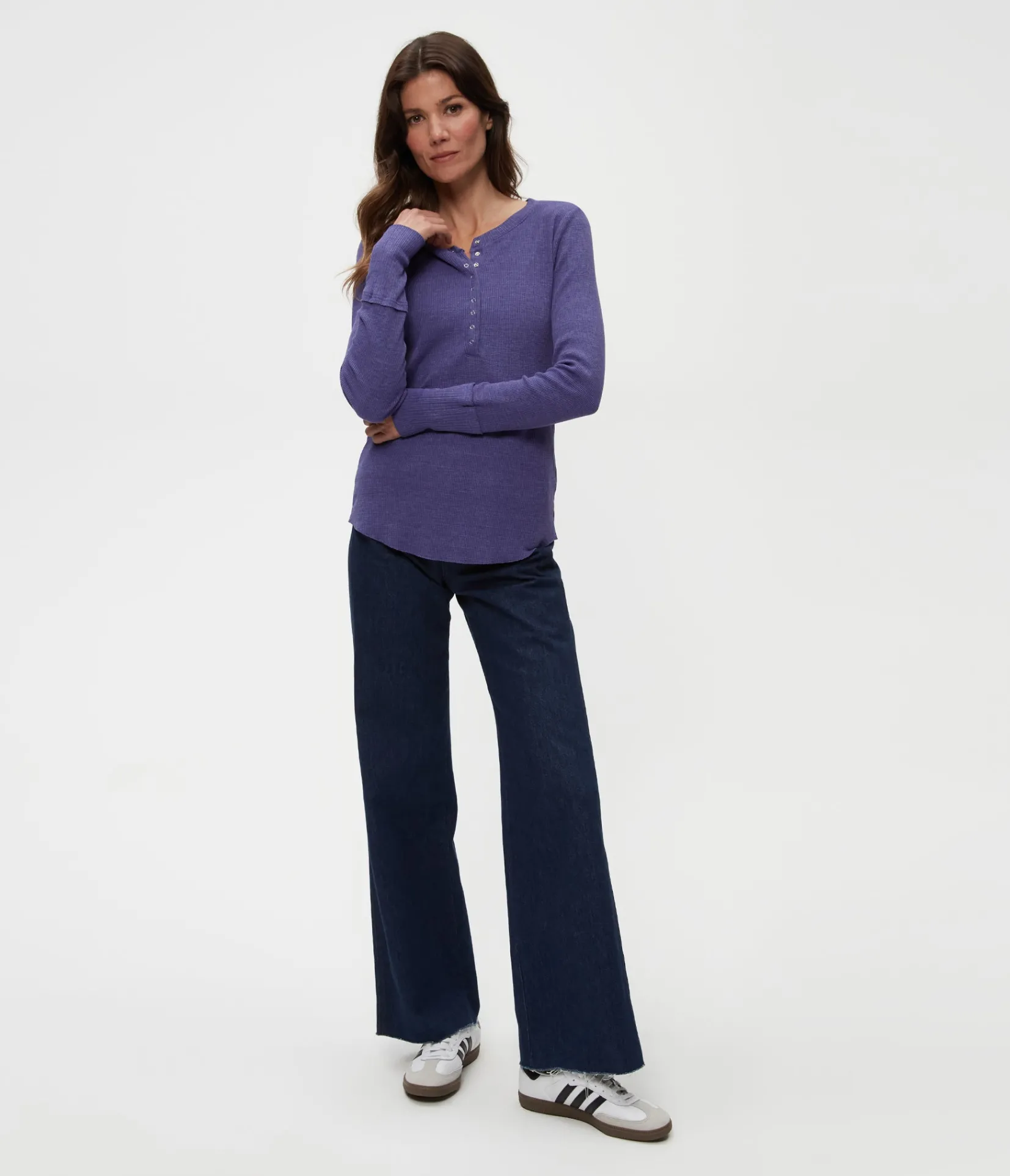 regan_thermal_henley_tee_22.webp Michael Stars Regan Thermal Henley Tee- T-Shirts | Loungewear