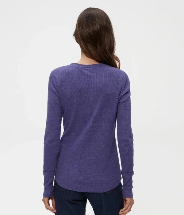 Michael Stars Regan Thermal Henley Tee- T-Shirts | Loungewear