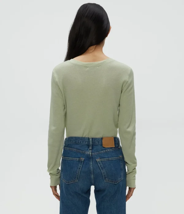Michael Stars Regan Thermal Henley Tee- T-Shirts | Loungewear