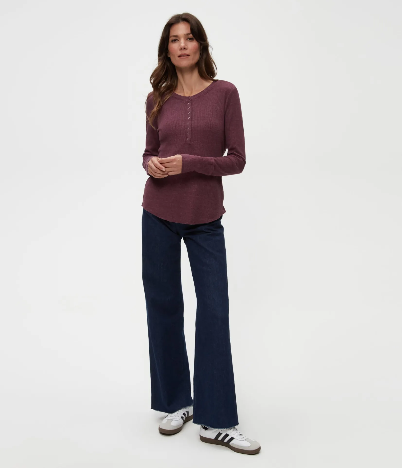 regan_thermal_henley_tee_30.webp Michael Stars Regan Thermal Henley Tee- T-Shirts | Loungewear
