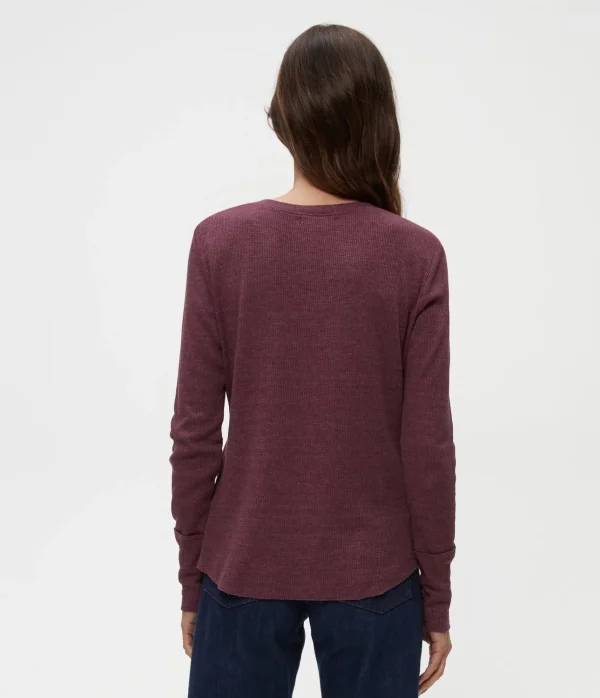 Michael Stars Regan Thermal Henley Tee- T-Shirts | Loungewear