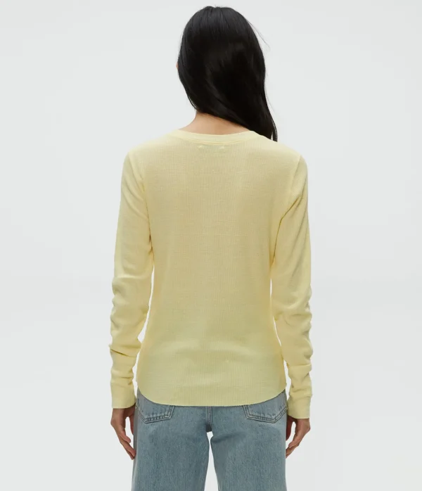 Michael Stars Regan Thermal Henley Tee- T-Shirts | Loungewear