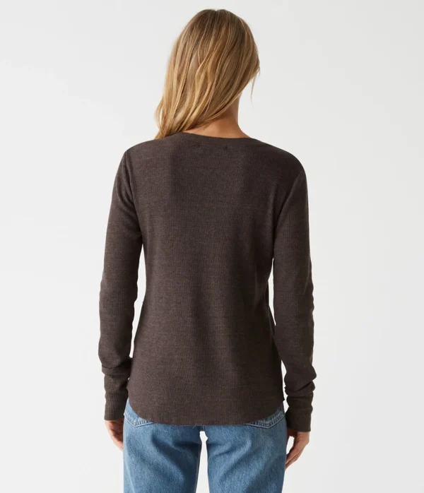 Michael Stars Regan Thermal Henley Tee- T-Shirts | Loungewear