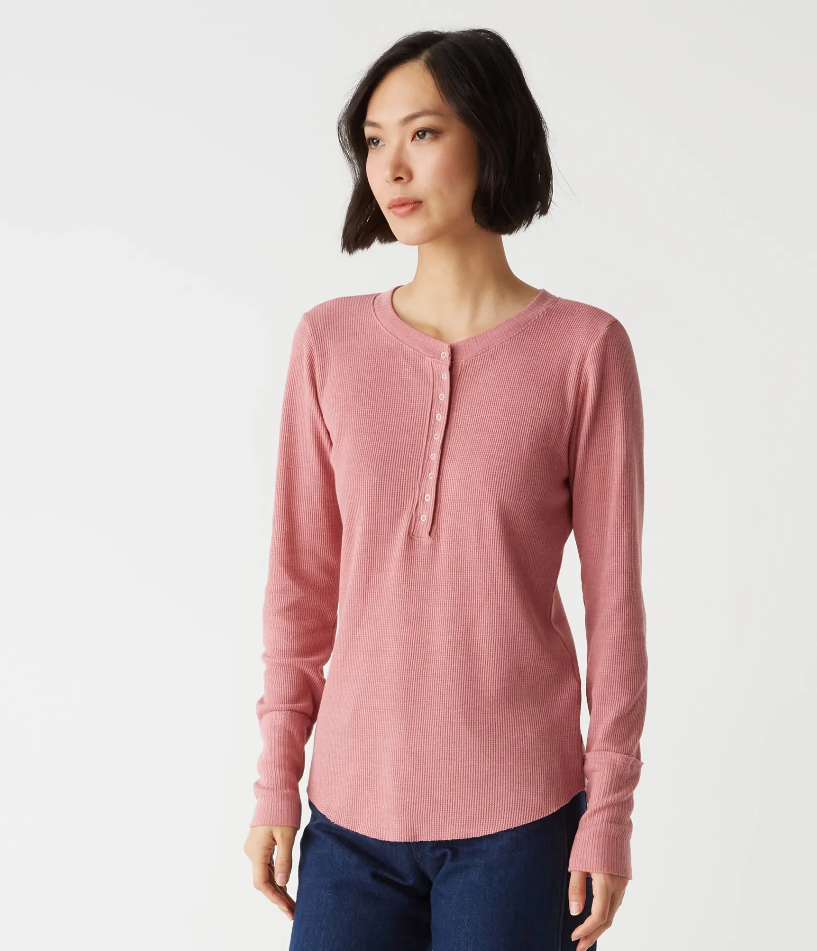 regan_thermal_henley_tee_47.webp Michael Stars Regan Thermal Henley Tee- T-Shirts | Loungewear