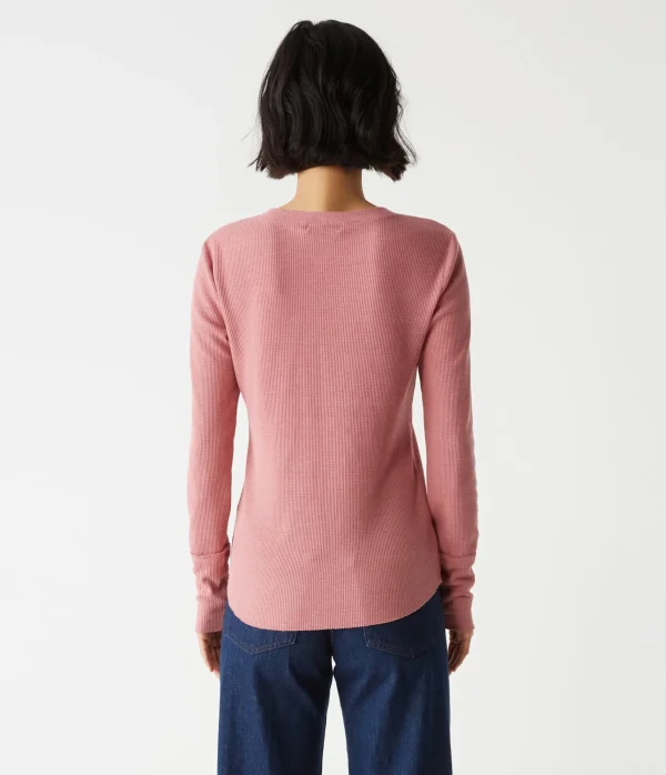 Michael Stars Regan Thermal Henley Tee- T-Shirts | Loungewear