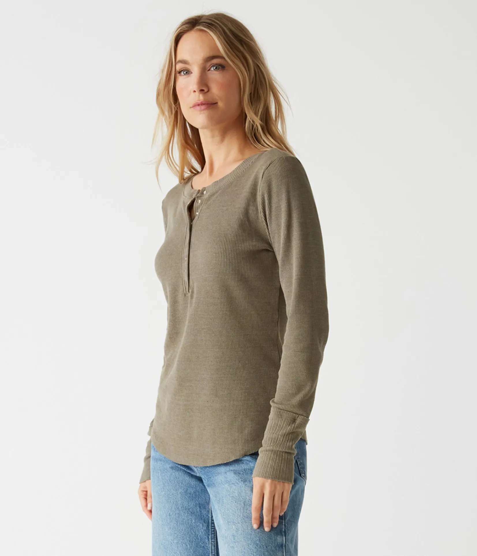 regan_thermal_henley_tee_51.webp Michael Stars Regan Thermal Henley Tee- T-Shirts | Loungewear
